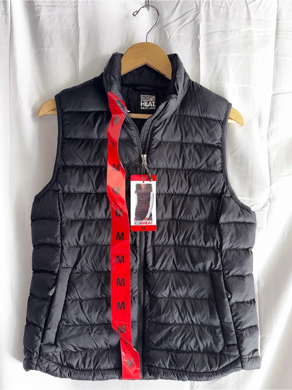 32 Degrees Women's Black Quilted Packable Vest